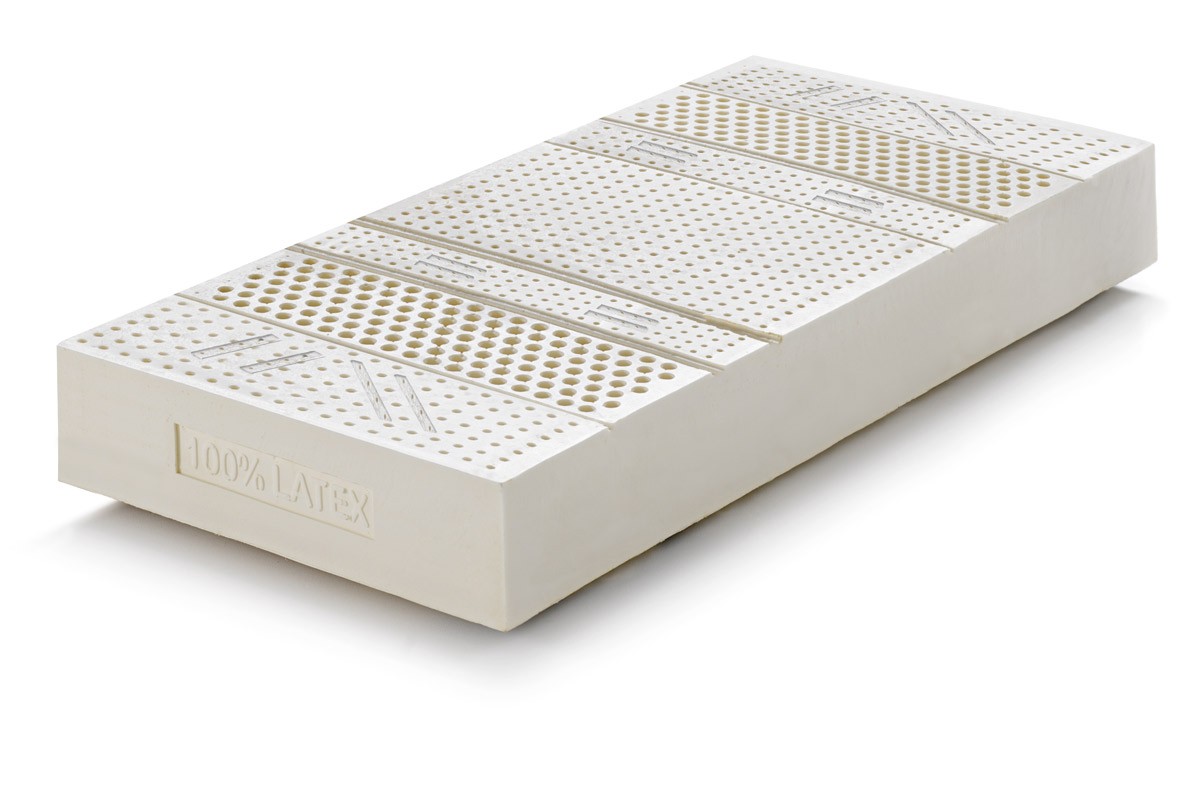 Latex-Einzelmatratze Modell Sevenlife 20 mit Silver-Baumwollbezug – Marcapiuma