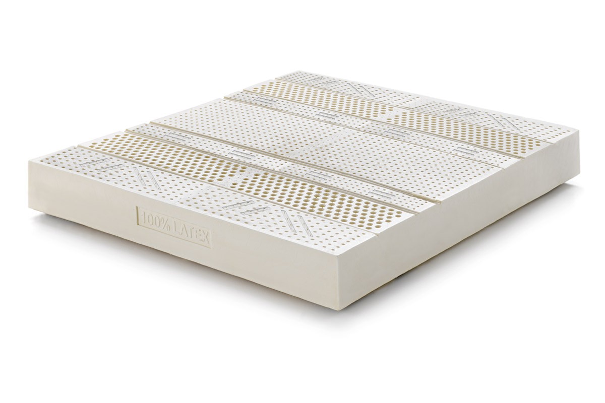 Matelas double en latex modèle Sevenlife 20 avec housse en coton Nature – Marcapiuma