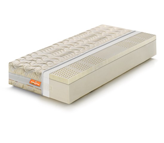 Materasso in Lattice con Topper Lattice Naturale singolo modello ACTIVE rivestimento Cotone Nature Sez - Marcapiuma