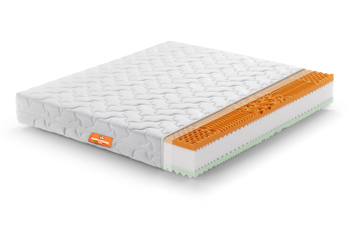 Memory Foam Double Mattress Rainbow Plus Model with Silver Cover - Marcapiuma