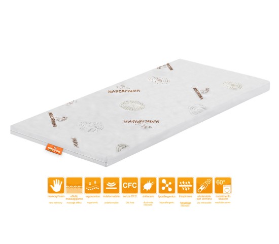 Topper modello Comfort Singolo Rivestimento Lurex - Marcapiuma