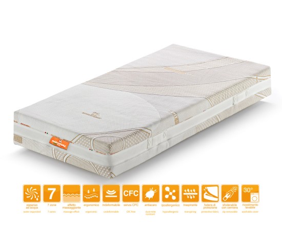 You&Me Waterfoam Einzelmatratze mit umweltfreundlichem Bezug – Marcapiuma