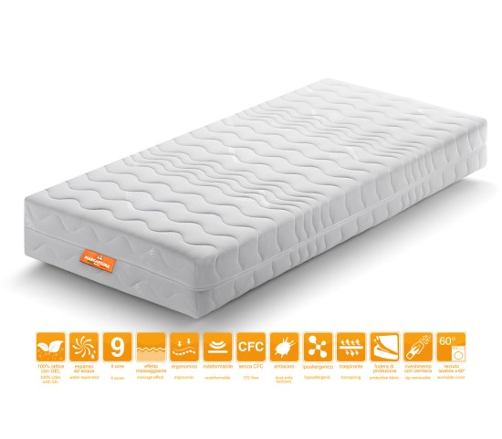 Materasso singolo Lattice Essential Rivestimento sfoderabile - Marcapiuma