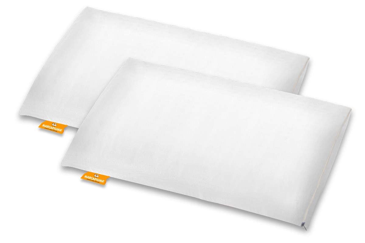 Coppia cuscini fodera Cotone 100% sfoderabile con cerniera  - Marcapiuma