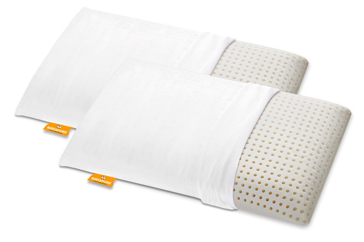 Par de almohadas Memory modelo Slow Memory forma de jabón funda desenfundable ALGODÓN con cremallera - Marcapiuma