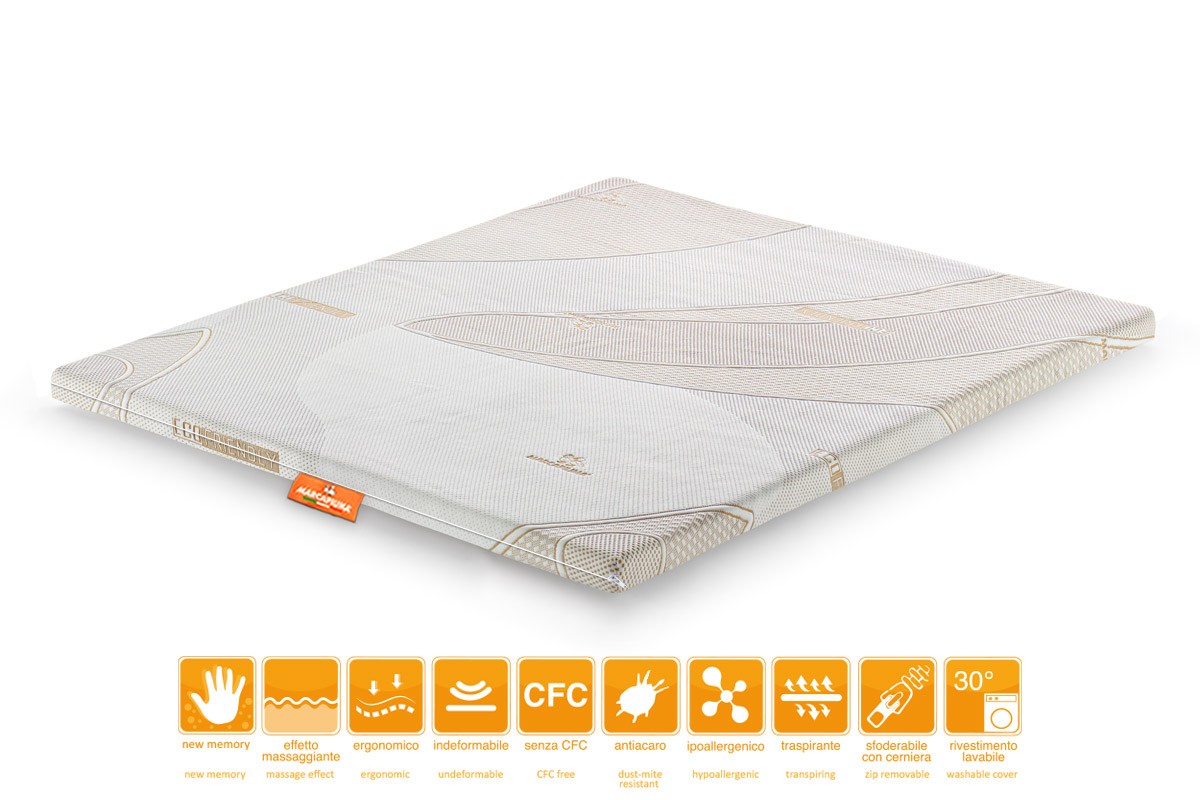 Topper modello Polar matrimoniale Rivestimento Eco-Friendly - Marcapiuma