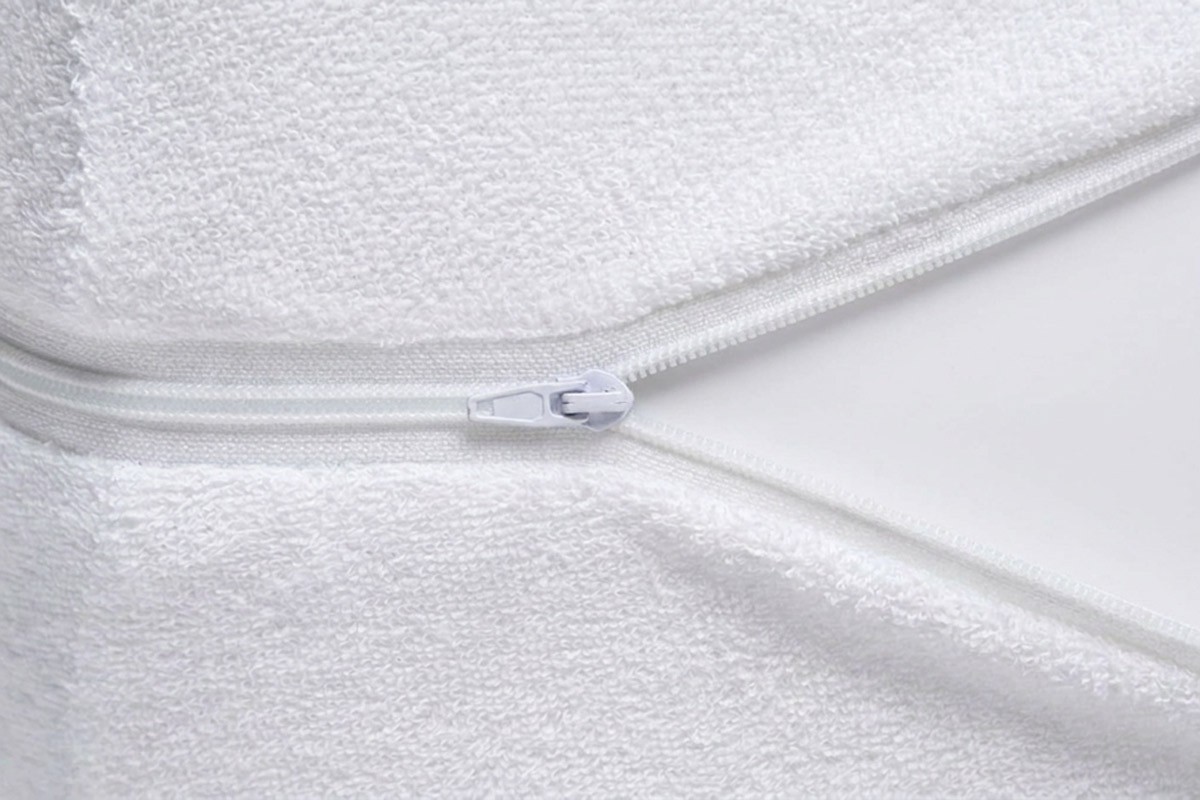 Protège-matelas en coton éponge  forme sac avec fermeture éclair | Non matelassé et respirant
