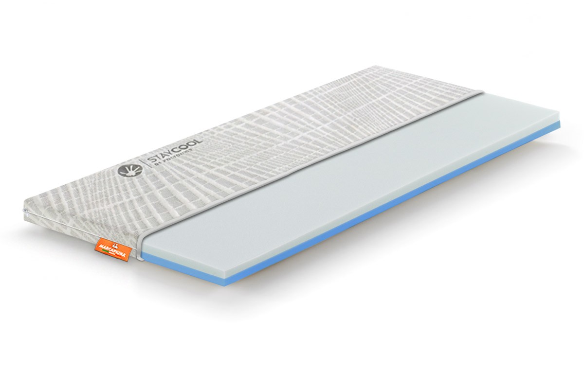 Surmatelas rafraîchissant en Memory Foam modèle POLAR avec revêtement STAYCOOL® Simple - Marcapiuma