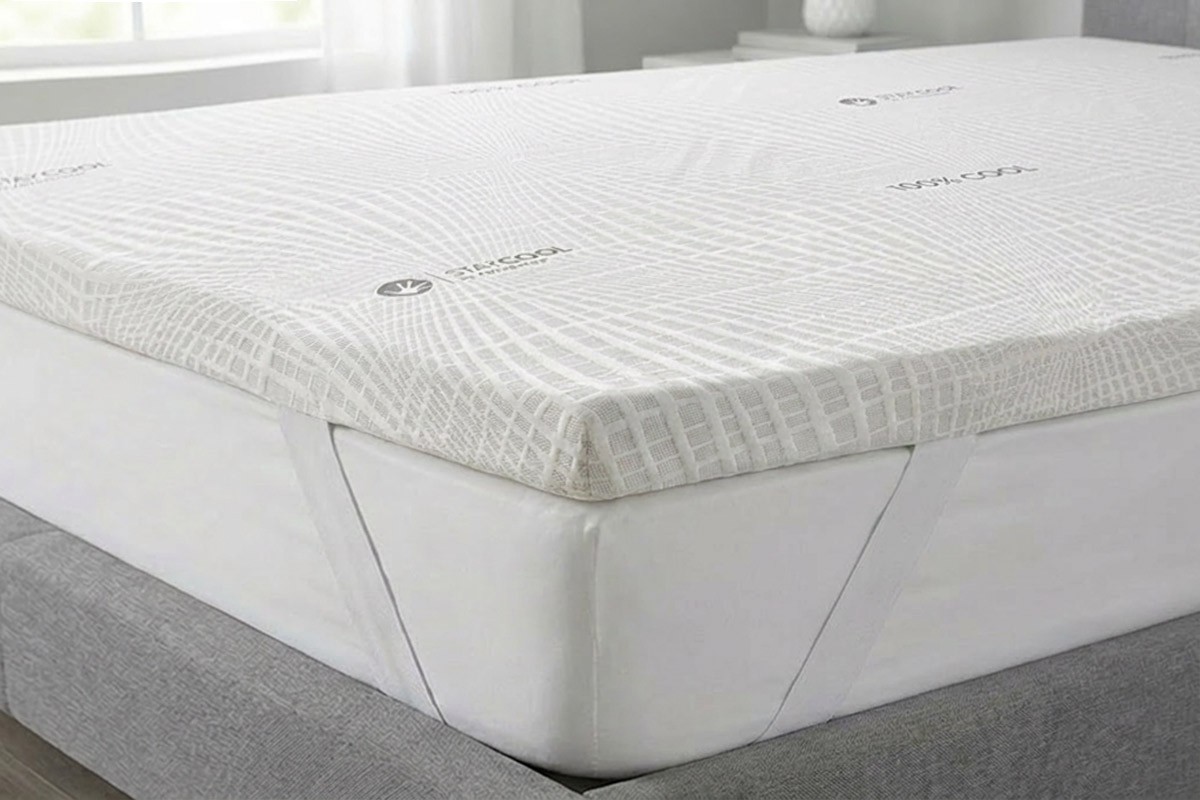 Surmatelas rafraîchissant en Memory Foam modèle POLAR avec revêtement STAYCOOL® - Marcapiuma