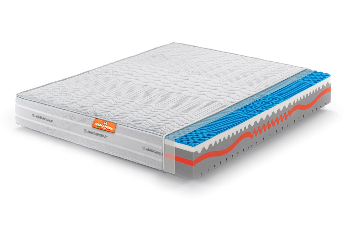 Memory Foam Mattress SUNSHINE Double Size with Silver Sez Cover - Marcapiuma