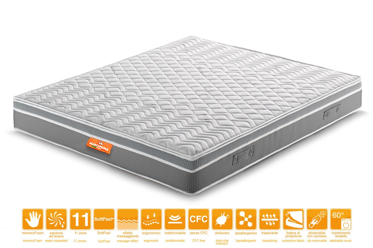 Memoryschaummatratze Modell Top Relax Doppelbett Bezug Thermic - Marcapiuma