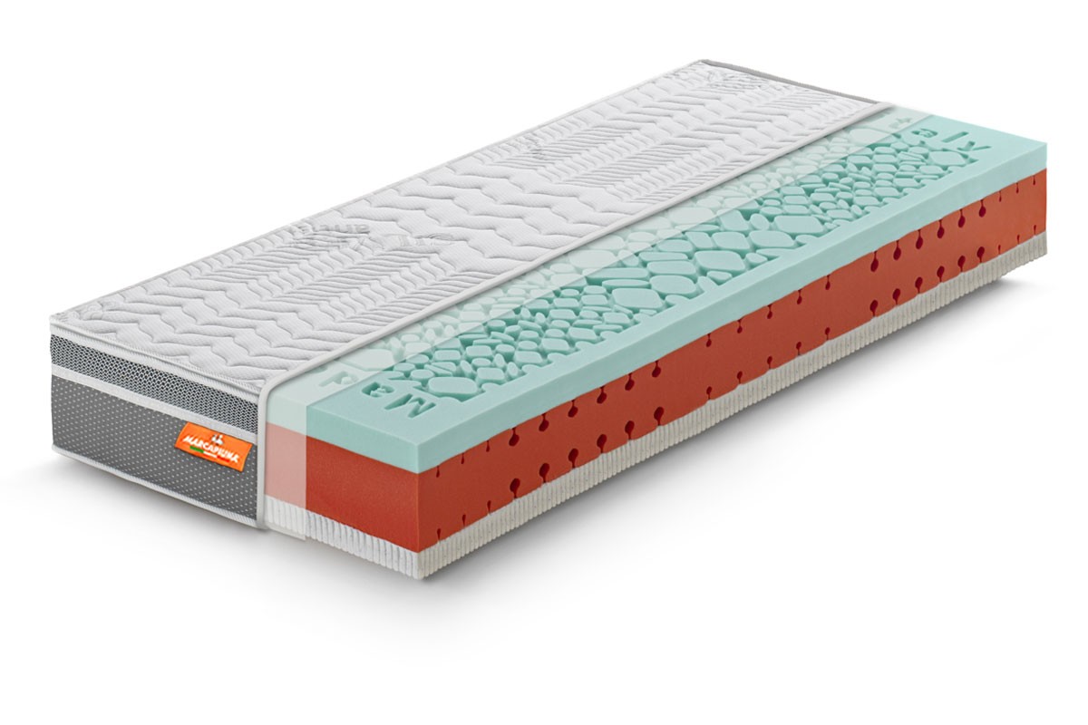 Celebration Single Latex Gel Memory Foam Mattress with Silver Antistress Cover - Marcapiuma