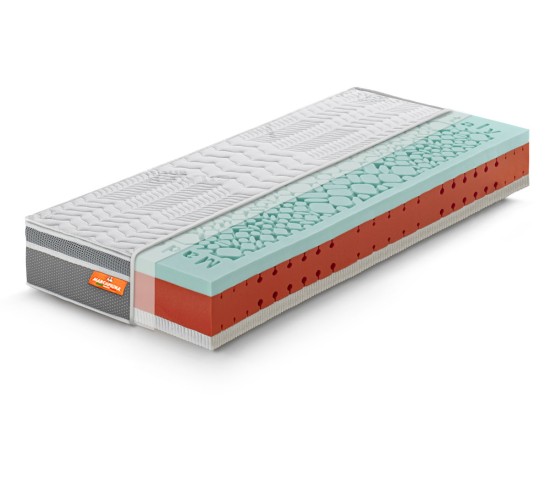 Celebration Single Latex Gel Memory Foam Mattress with Silver Antistress Cover - Marcapiuma