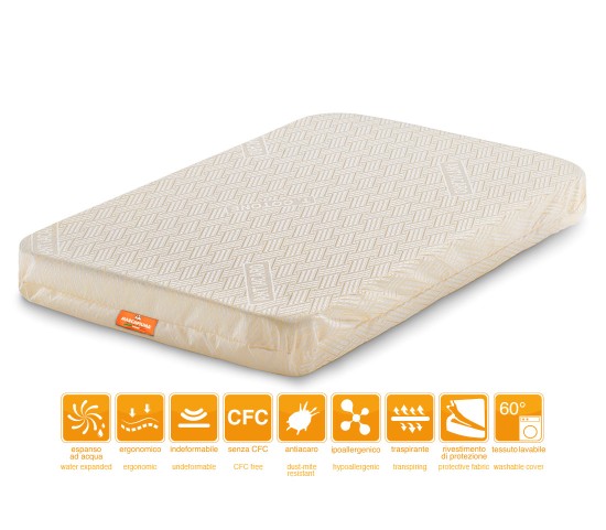 Waterfoam cot mattress model PISOLO for newborn