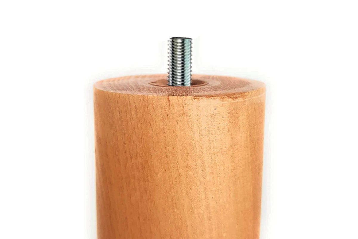 Kit piedi letto rete a doghe legno di faggio filetto maschio M10 - Marcapiuma