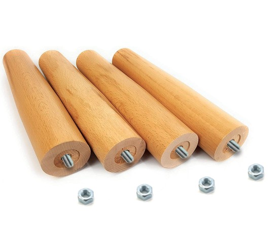 Kit piedi letto rete a doghe legno di faggio modello Easy o Nature Med - Marcapiuma