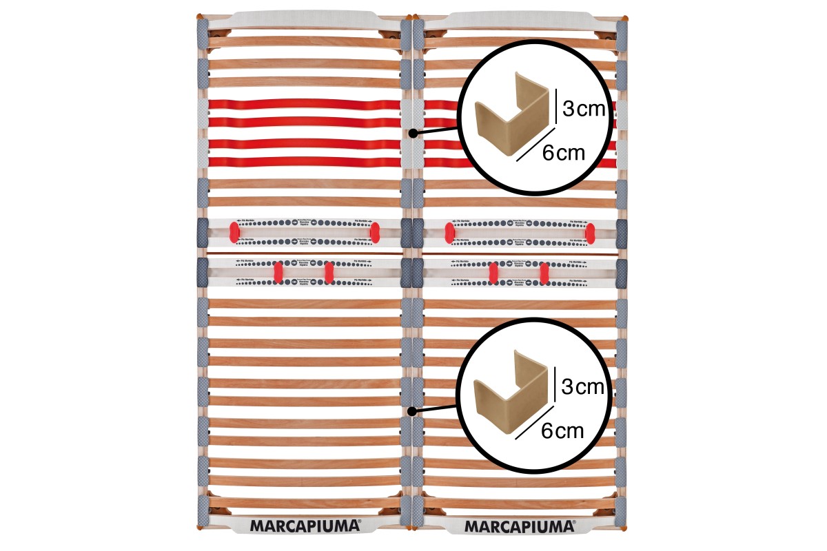 Rete a doghe modello Nature Med coppia Ganci Unione - Marcapiuma