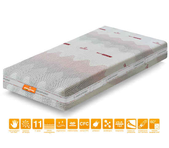 Waterfoam mattress model YOU&ME with NILIT INNERGY covering - Marcapiuma