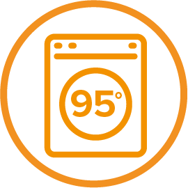 Símbolo lavable 95°