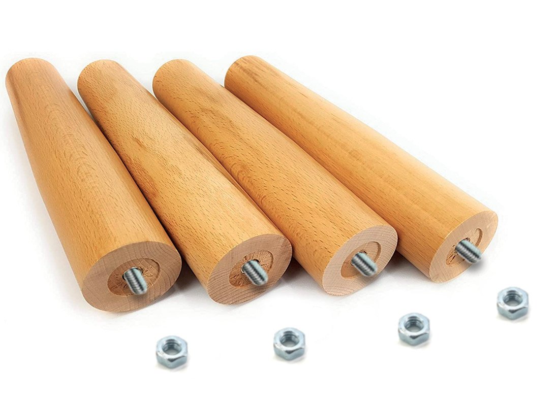 Kit piedi letto rete a doghe legno di faggio Nature Med - Marcapiuma